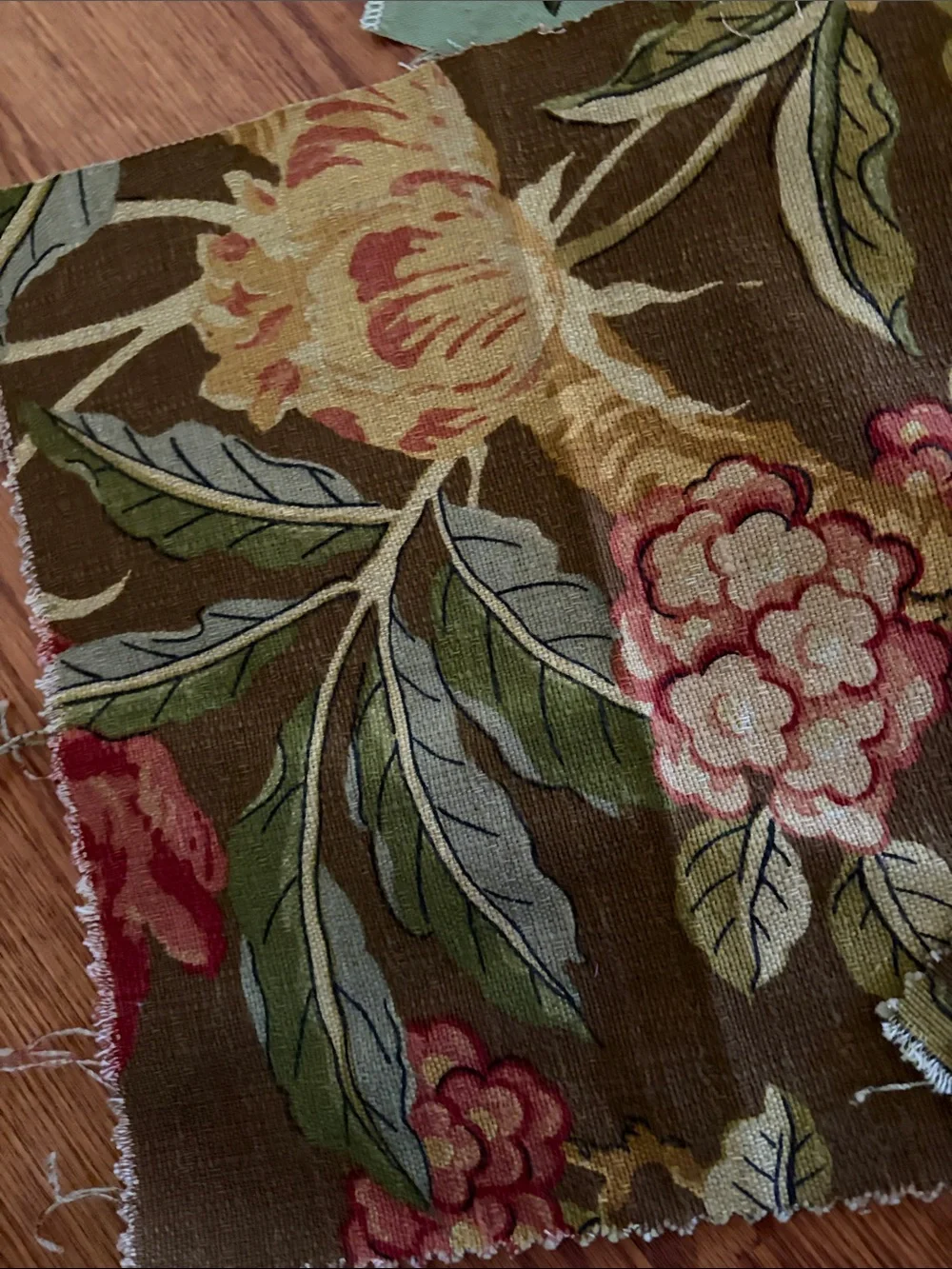 Vintage fabric swatches decorative kitchen